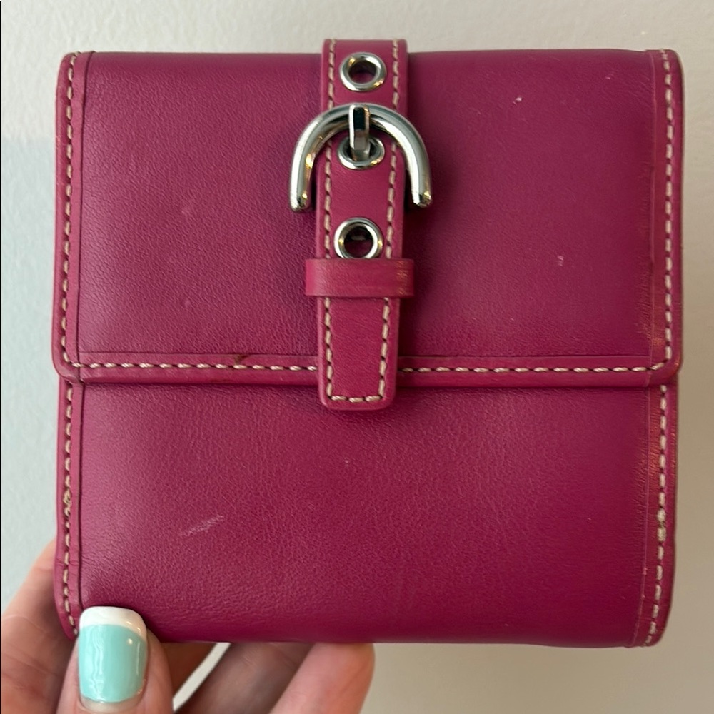 Coach Pink Key & Card Holder